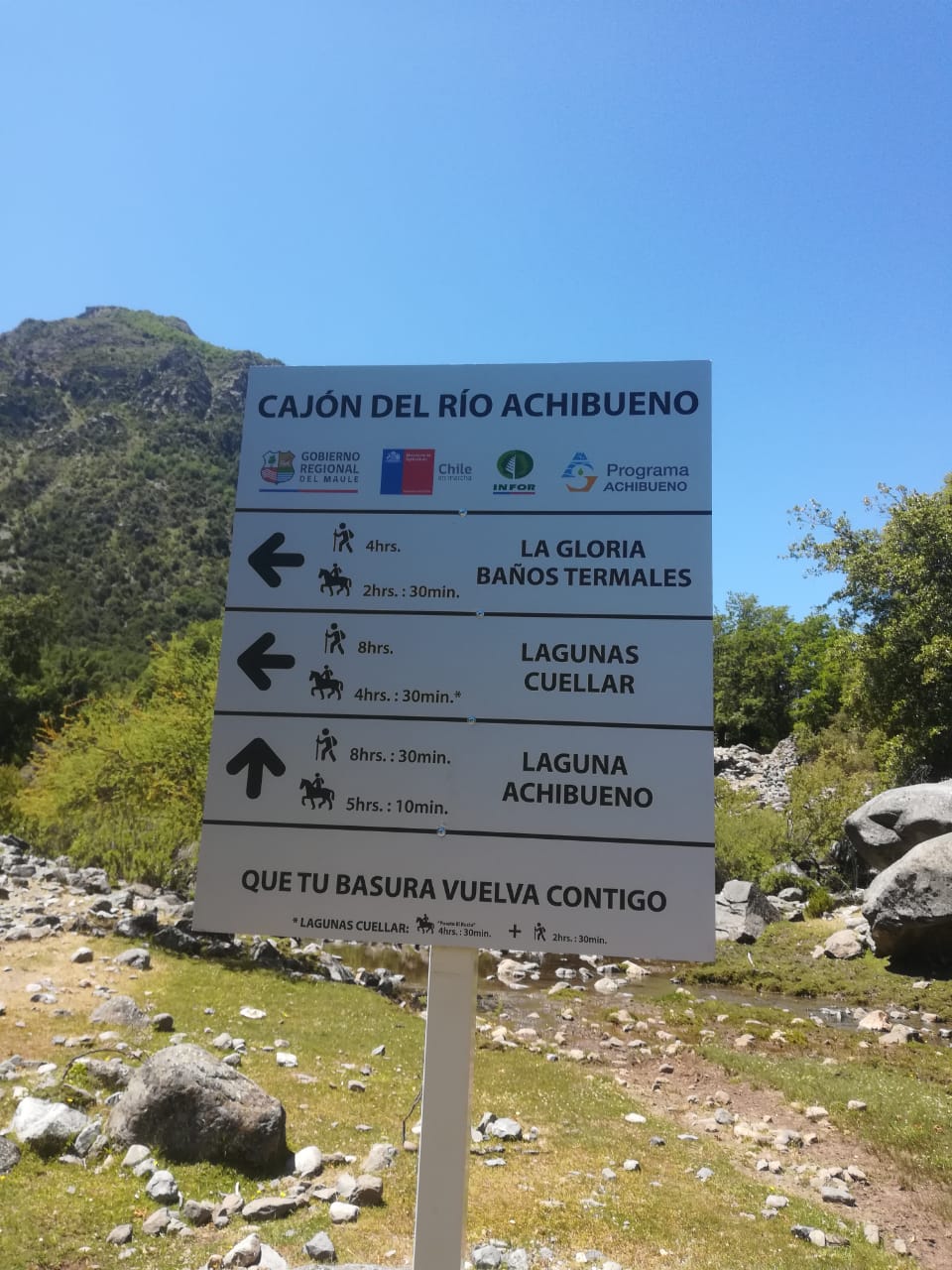 El santuario Achibueno en la alta cordillera, contara con señaléticas.